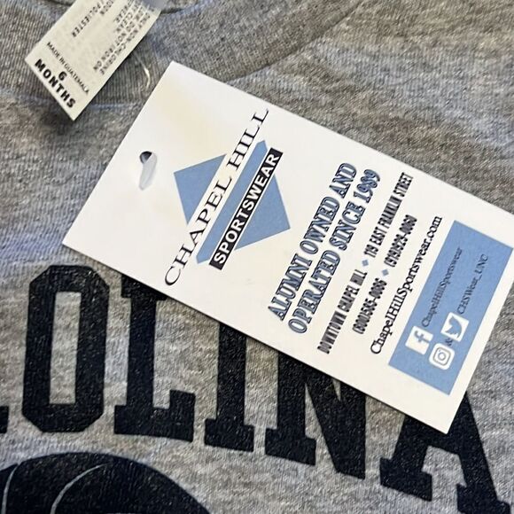 NWT Chapel Hill Sportswear Carolina Basketball T-Shirt - Size Six Months - Picture 4 of 9
